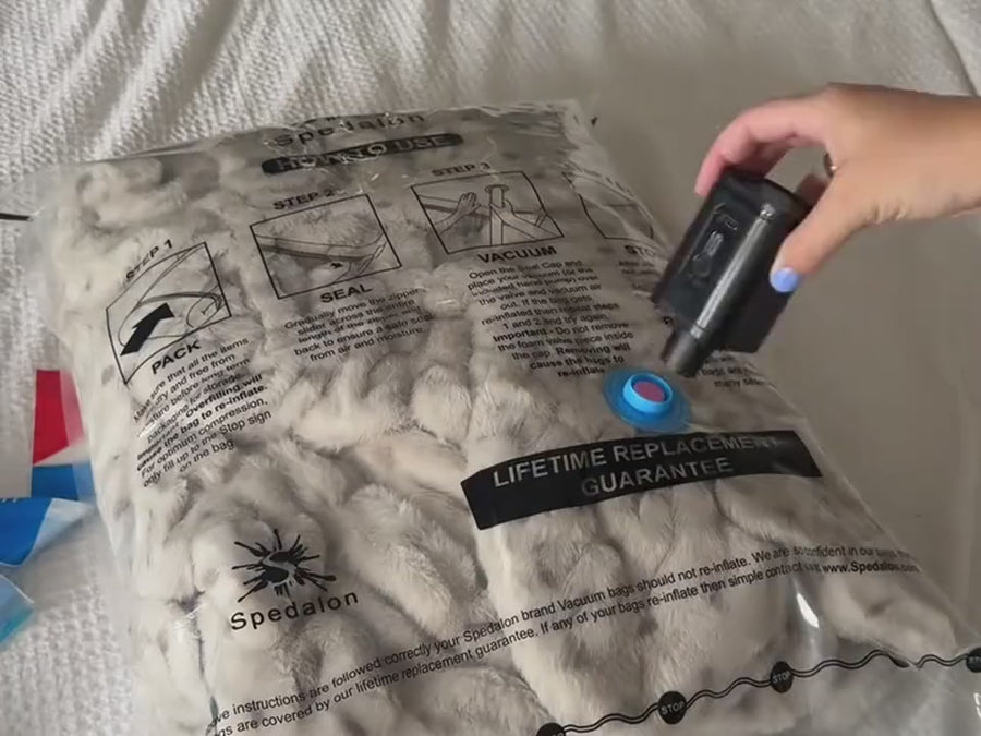 Electric pump vacuum bag